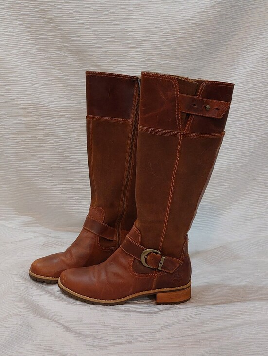 Timberland Shoes - Timberland Earthkeepers Tall Leather Riding Boots - Chestnut Brown Size 8